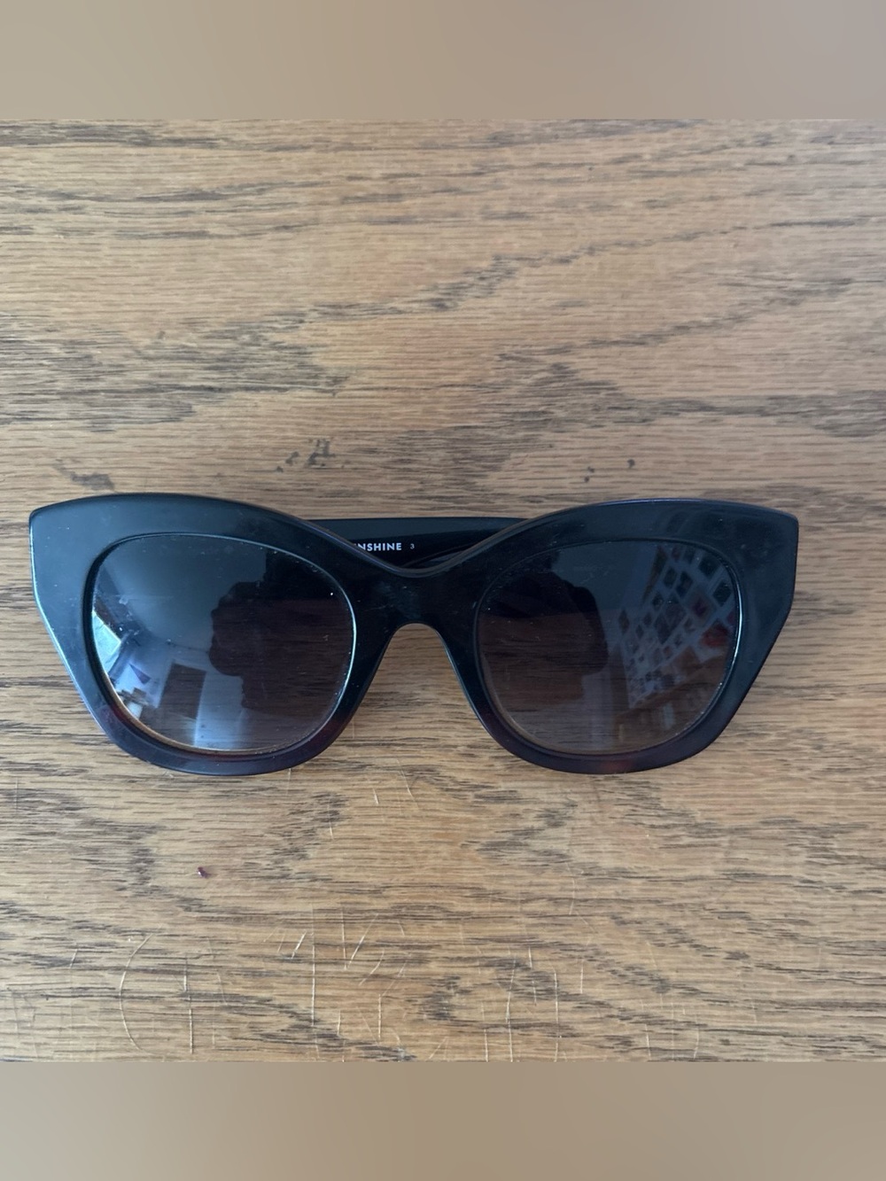 kate spade Black Cat-Eye Sunglasses with Gradient Lenses